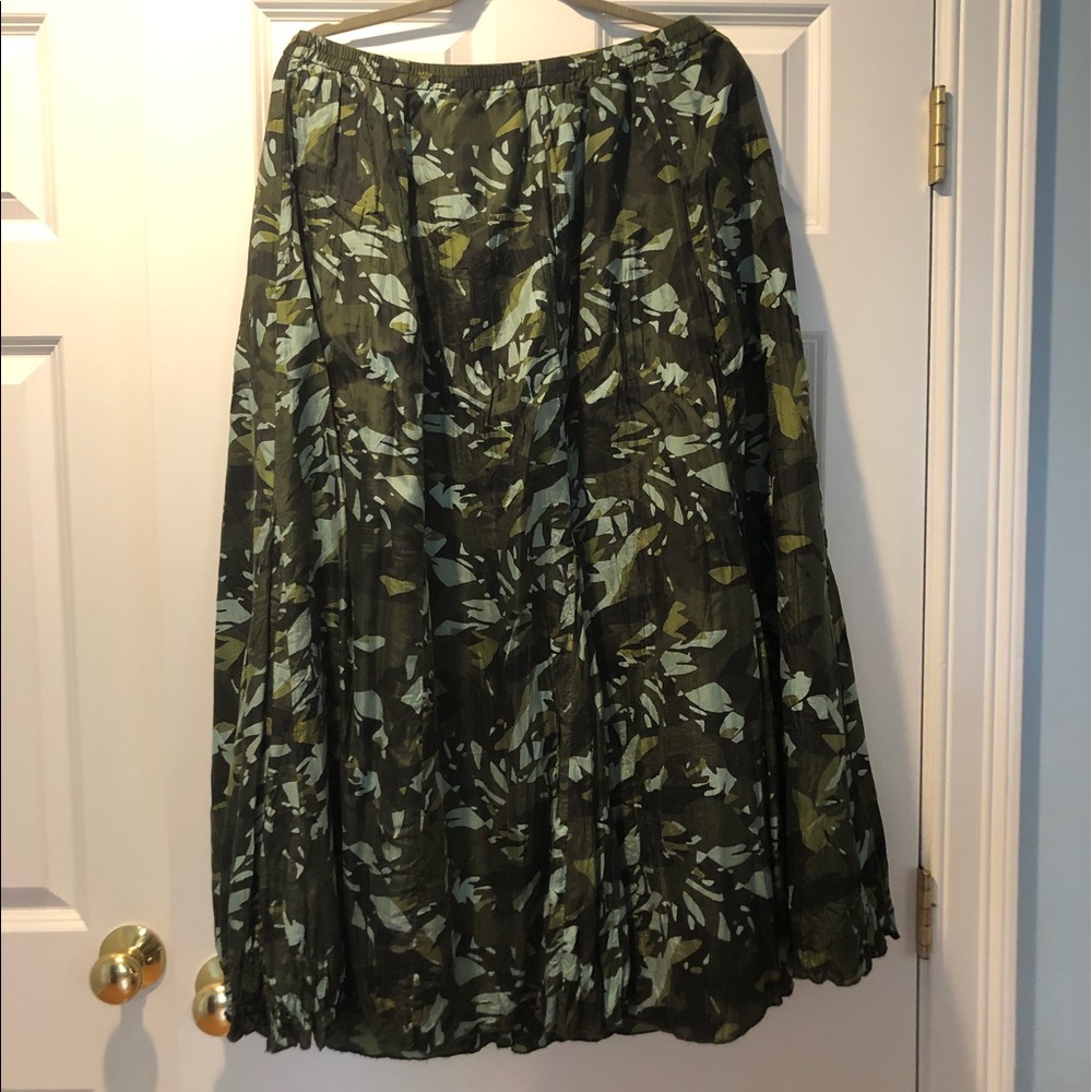 Camouflage Green Long Skirt